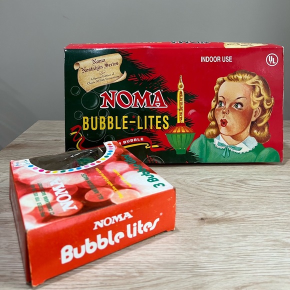 NOMA BUBBLE- LITES Nostalgia Series 1 String Lites & 3 Replacement Bulbs - Picture 1 of 16